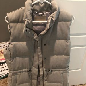 Grey cinch waist vest